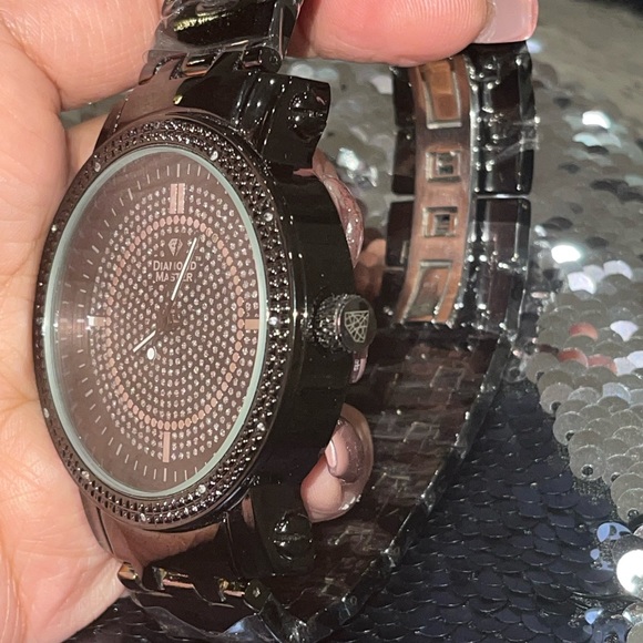 Real diamond watch for men huge sale best gift for all occasions real diamonds! - Picture 10 of 12